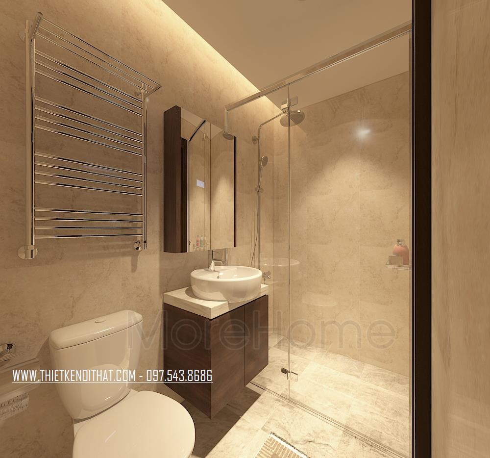 Sự hiện đại trong mẫu thiết kế chung cư 50m2 2 phòng ngủ Thiết kế chung cư 50m2 2 phòng ngủ